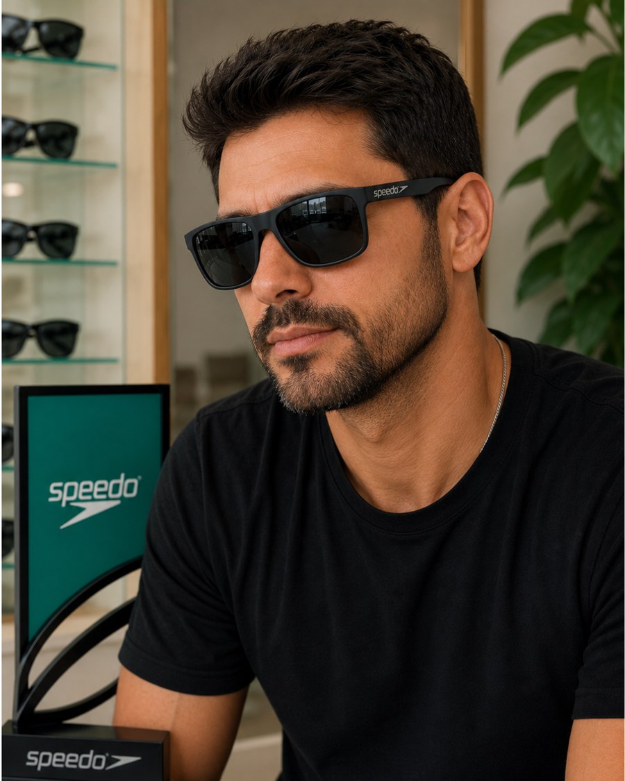 Óculos solar Speedo masculino esportivo preto